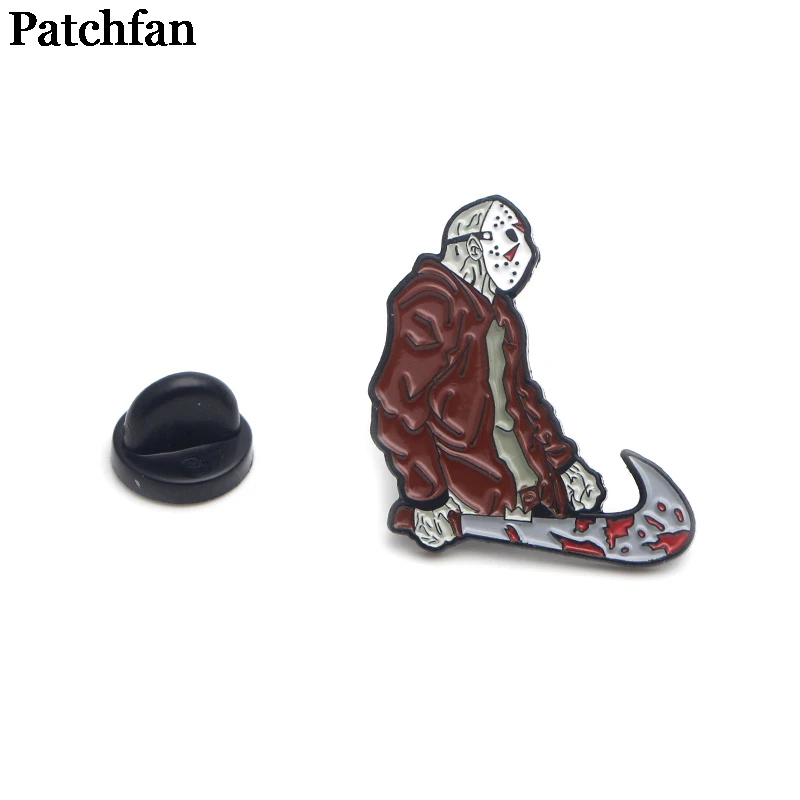 Patchfan пятница 13th из цинкового сплава для галстука значки para рубашка сумка Одежда
