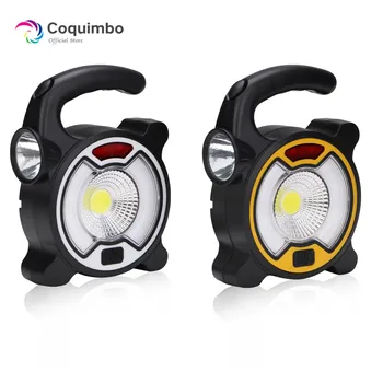 

Solar Power 2 in 1 COB LED Portable Flashlight With Hook For Outdoor Camping Climbing Hunting 18650 Portable Lantern