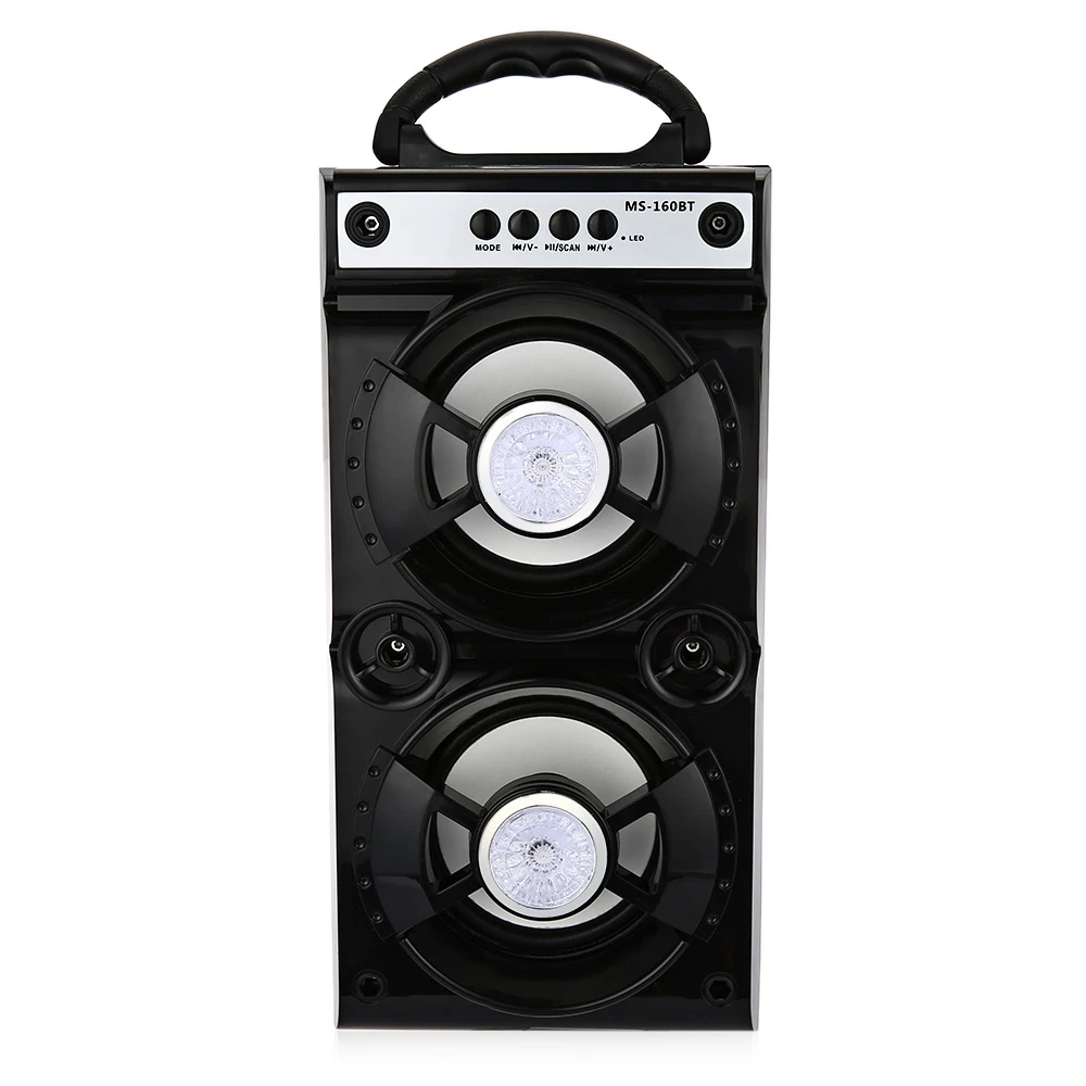 Portable MS-160BT Wireless Bluetooth Speaker High Power Output FM Radio Strong Bass Multifunctional Audio Player Support TF Card |