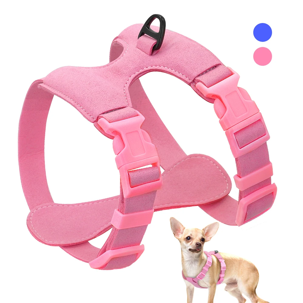 

Soft Dog Harness Suede Leather Puppy Dogs Harnesses Vest For Small Dogs Chihuahua Yorkshire Perro Pet Supplies