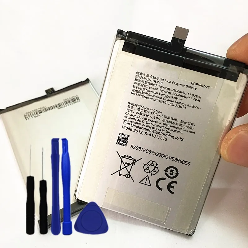 

100% New Original Real 3000mAh BL246 Battery For Lenovo VIBE Shot Z90 Z90-7 Z90-3 z90a40 Battery + Tools