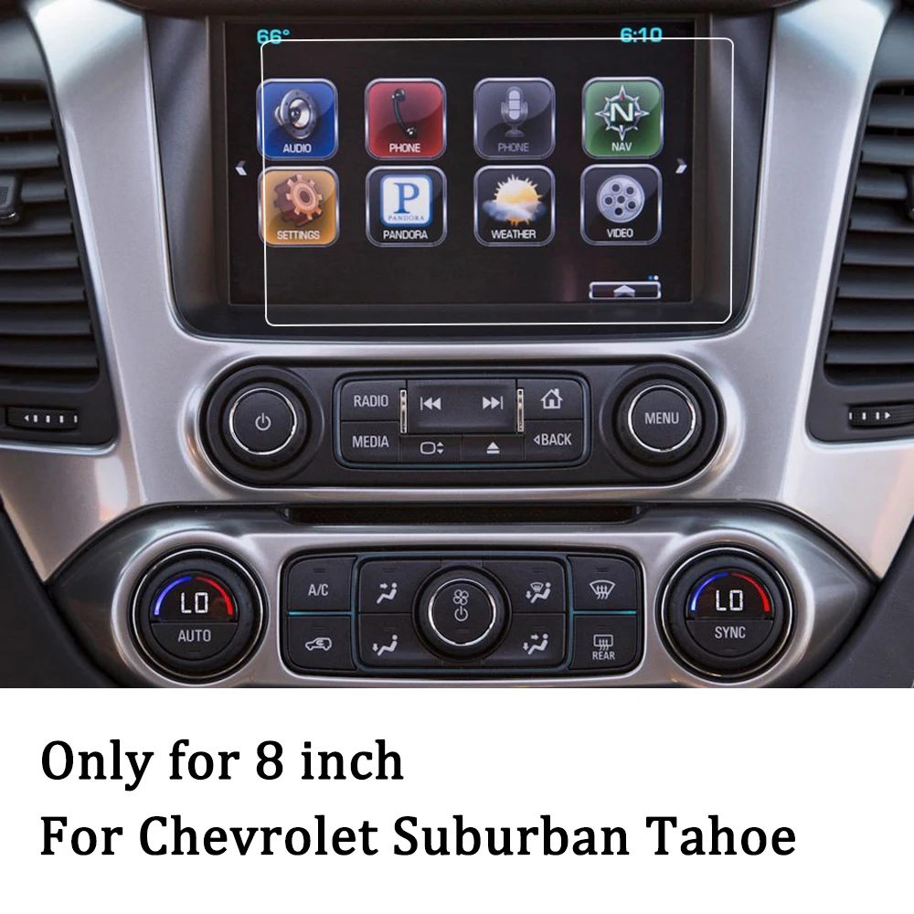 8 дюймов закаленное стекло для Chevrolet Chevy Suburban Tahoe 2015 2016 2017 2018 2019 аксессуары