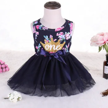 

KISBINI 2019 Baby Girl Dress Spring Summer Children Princess Birthday Party Dress Flower Print Mesh Tutu Toddler Dress For Girls