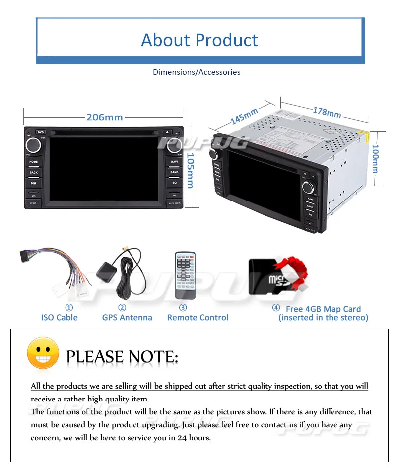 Excellent FREE rear camera+ 2 din GPS Car Stereo Radio for Toyota Corolla Ex 2008 2009 2010 2011 2012 2013 DVD Player Bluetooth ipod FM/AM 8