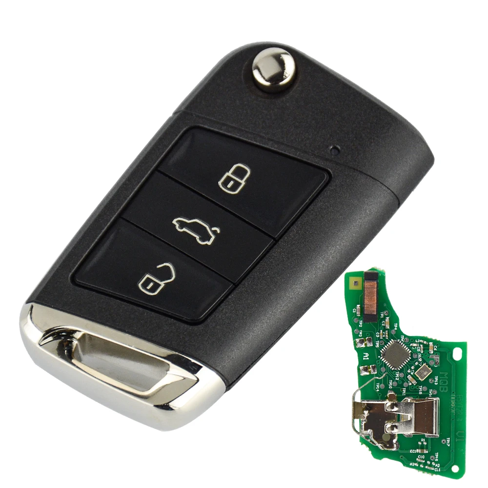 Okeytech 3 кнопки 315/433Mhz MQB флип модифицированный Автомобильный Дистанционный ключ для VW VOLKSWAGEN POLO Passat B5 Golf MK5 CADDY TIGUAN TOURAN