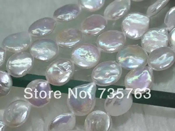 

xiuli 000232 Natural Rare white 4strs AA+12-13mm very luster coin freshwater pearl