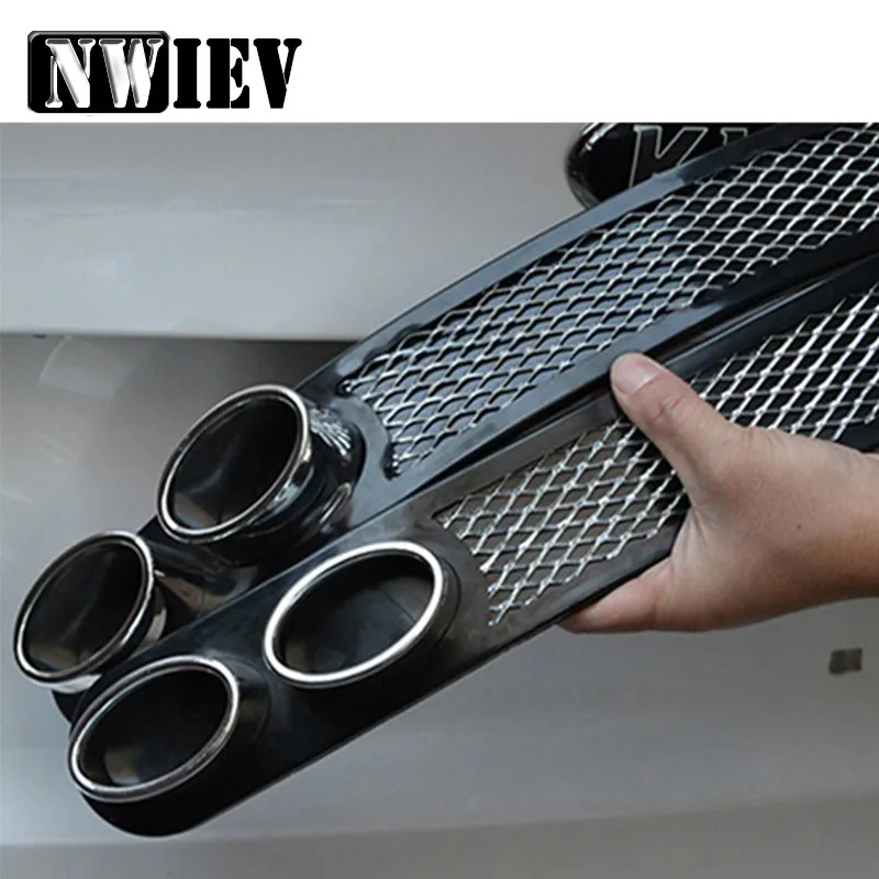 

NWIEV Car 3D Cool Stickers For Lada Granta Vesta Volvo XC60 S60 XC90 V70 Peugeot 307 206 207 407 508 2008 Auto carbon Exhaust