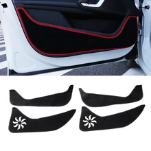 QCBXYYXH 4 шт. стайлинга автомобилей протектор боковой кромки защиты площадки защищены против kick циновки двери Крышка для peugeot 408