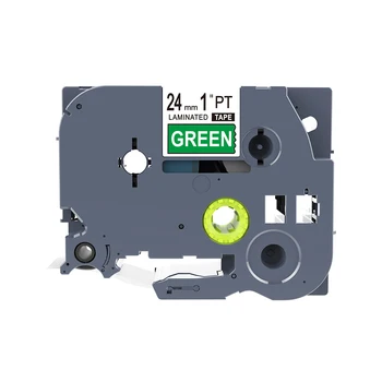 

5PCS For Brother TZe 755 Label Tape TZe-755 Compatible Thermal Transfer Printer Ribbon White On Green 24mm*8m