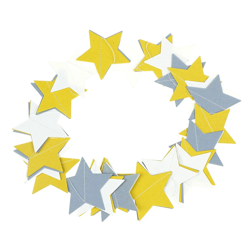 

4M Paper Star Banner String Decor Party Banner Curtain Chain Ornaments
