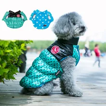 Reversible Hund Jacke Winter Warme Hund Kleidung Wasserdichte 2016 Herbst Tupfen Dicke Weste Fleece Hundemantel für Kleine Hunde katzen