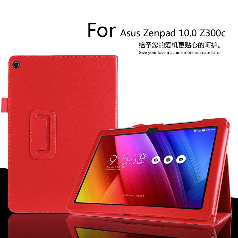  For Asus Zenpad 10 Z300C 10.1 inch Tablet Case Litchi PU Leather Cover For Asus Z300CG Tablet Slim Protective shell FreeShipping 