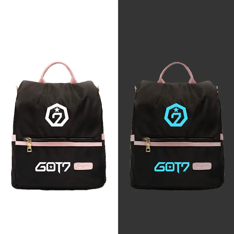 Kpop Got7 модный рюкзак с принтом kpop корейский сумка на плечо дорожный для женщин
