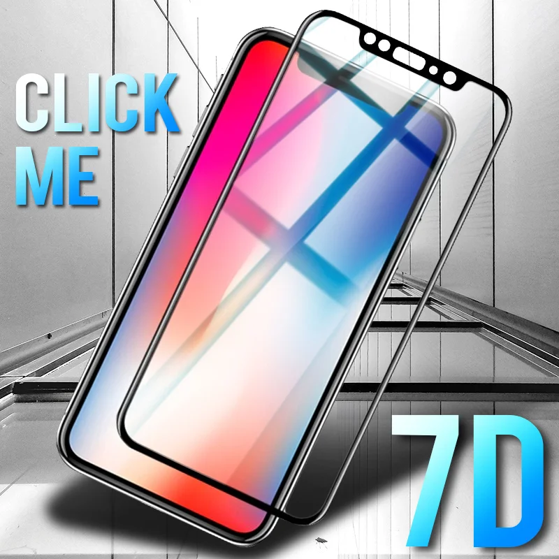 7D Новое полностью покрывающее металлическое закаленное стекло для iphone 6 7 8