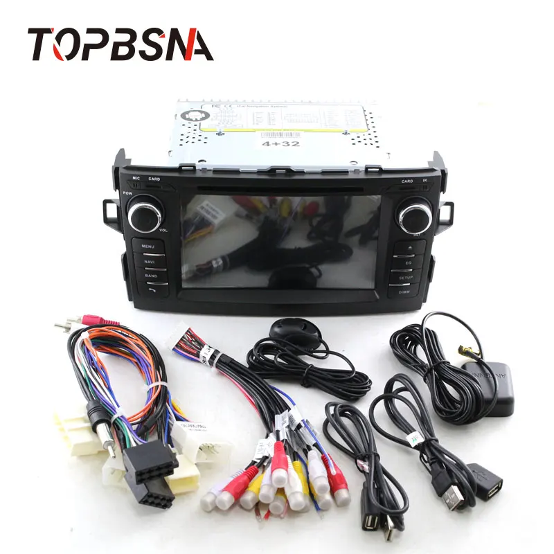 Excellent TOPBSNA 2 Din Android 9.0 Car DVD Player For TOYOTA Auris 2008-2011 WIFI Multimedia GPS Navigation Stereo Car Radio Headunit RDS 4