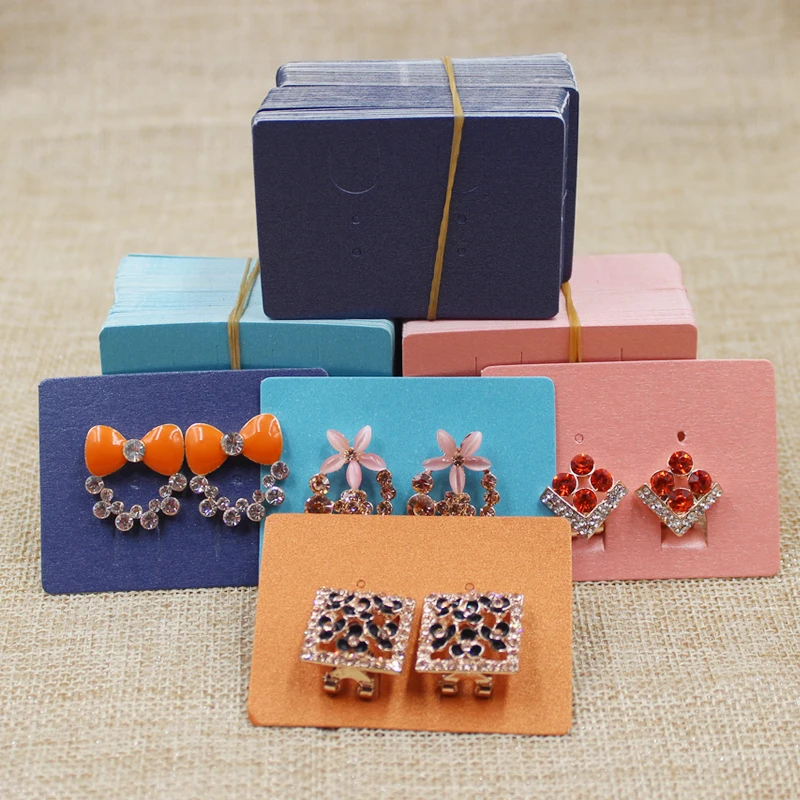 

4color blue/pink/navy /orange color blank claw earring card paper jewelry hanging display tag card 300pcs per lot