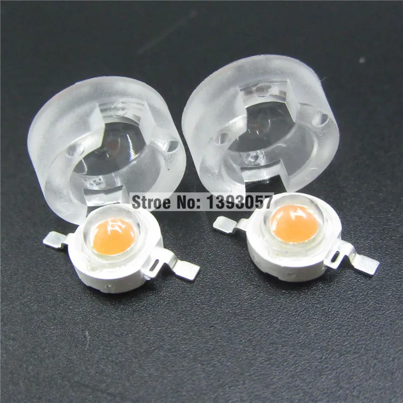 

100pcs/lot 13mm LED mini Lens 15 30 45 60 90 100Degree Needn't Holder 1W 3W synthetical IR LED Power lenses Reflector Collimator