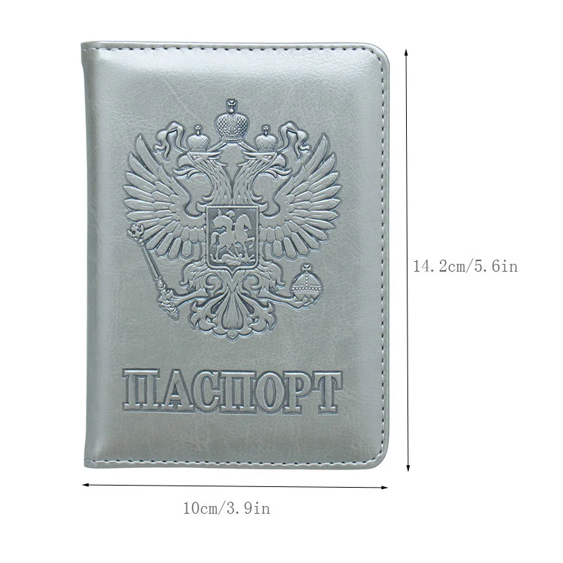 Men Women Rfid Passport Cover Travel Passport Case Russia Travel Document Cover SIM Passport Card Holders