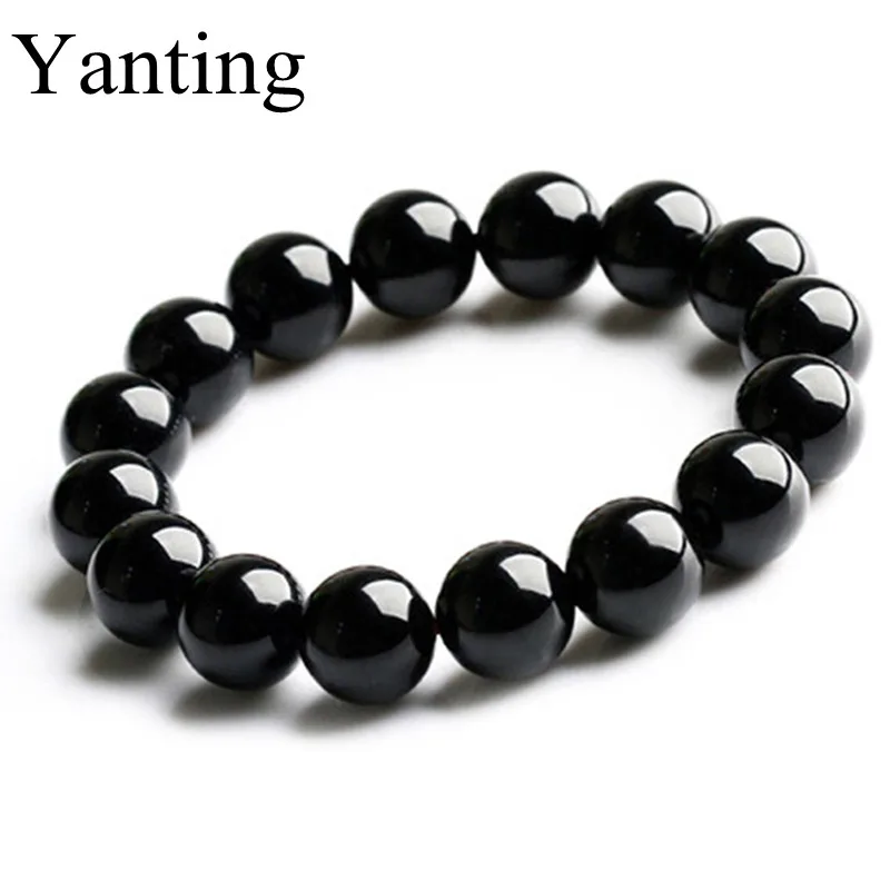 

Yanting natural black onyx bracelet jewelry women men jewelry pulseira masculina beads bracelets for women men gift 0118