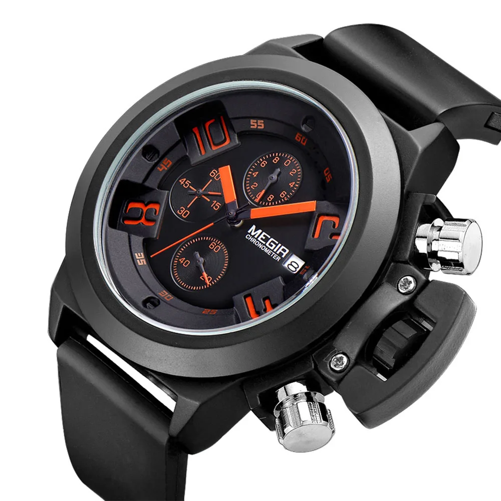 Prix pour Megir Hommes Montre Silicone Sport Montres pour Hommes 2017 Nouveau Quartz Montre Date Chronographe Armée Militaire Montre-Bracelet Relogio Masculino Prix pour Megir Hommes Montre Silicone Sport Montres pour Hommes 2017 Nouveau Quartz Montre Date Chronographe Armée Militaire Montre-Bracelet Relogio Masculino