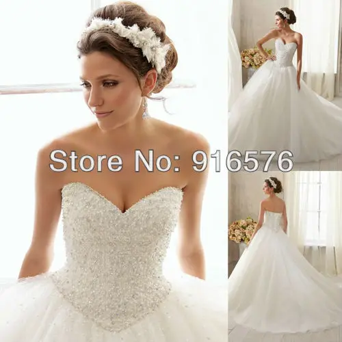 Sweetheart Puffy Skirt Sleeveless Lace Up Closure Crystal Pearl