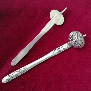 

Ancient costumes Han costumes ethnic style handmade personalized Miao silver hair accessories braided hair traditional old style