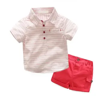 

Children's Clothing Set Boys Summer Short Sleeve Shirt+Pants 2 Pcs Set Baby Boys Clothing