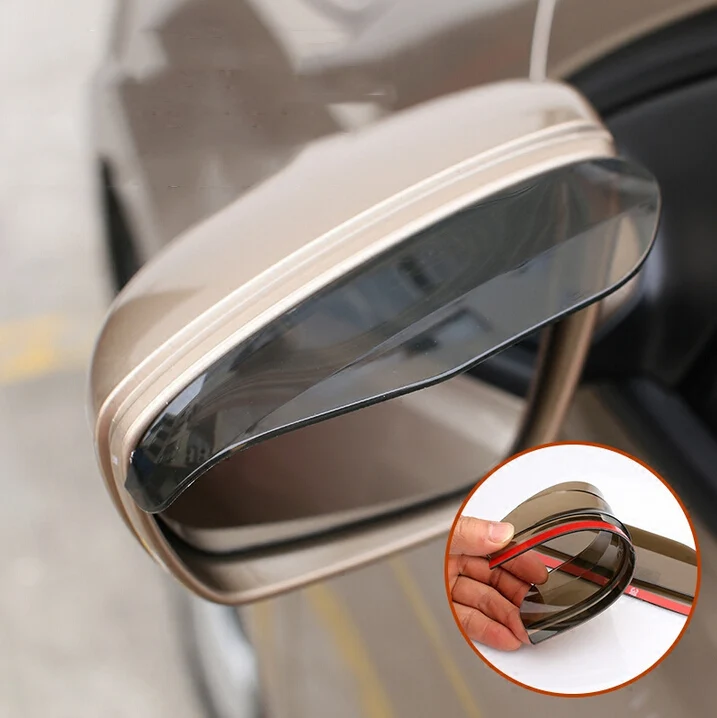 

2pcs Car rearview mirror rain eyebrow stickers accessories for mitsubishi pajero honda civic opel corsa d seat leon 5f