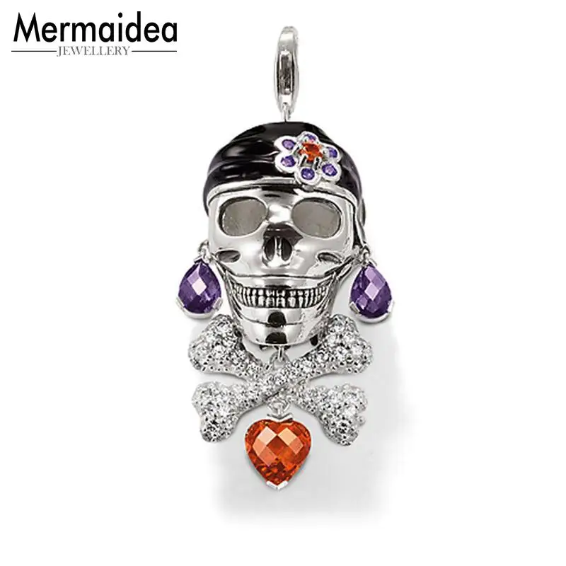 

Pendant Pirate Skull 2019 Brand Fashion Jewelry Bijoux Necklace Accessories 925 Sterling Silver Gift For Woman Men