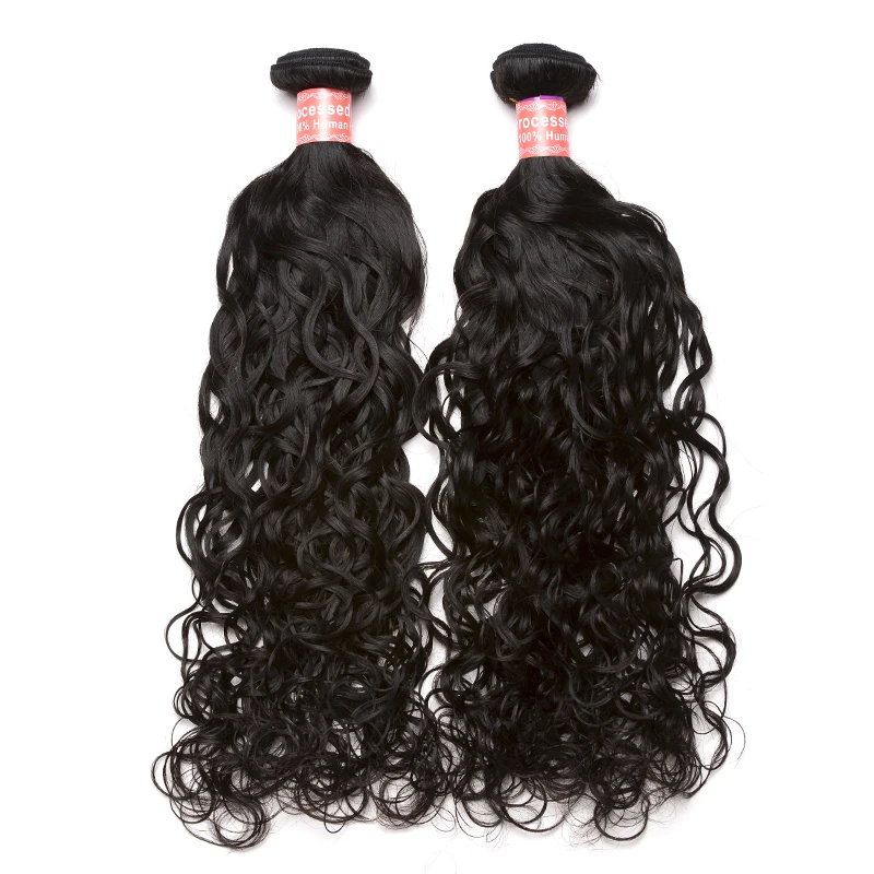 Water Wave Human Hair Weave Bundles Brazilian Virgin Hair Human Hair 1 Piece 1 Bundle Natural Color Hair Extensions CARA Water Wave Human Hair Weave Bundles Brazilian Virgin Hair Human Hair 1 Piece 1 Bundle Natural Color Hair Extensions CARA