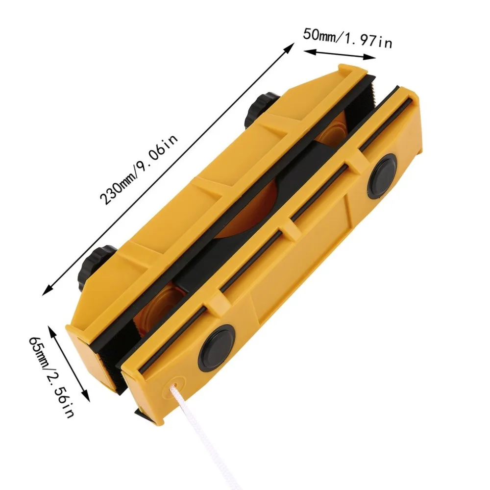 1 шт. желтый домашний портативный магнитный очиститель окон для одного остекления окон инструмент для очистки стекла с тканью