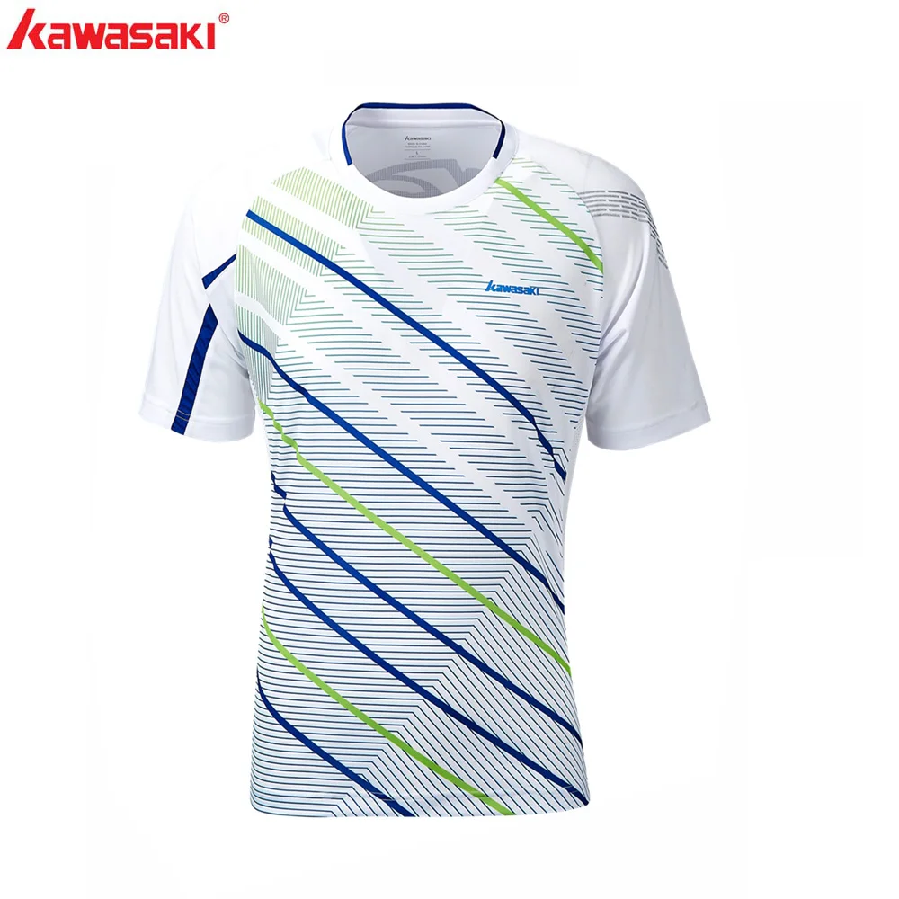 

Genuine Kawasaki Men T-shirt O Neck Short Sleeve Badminton Shirts Tennis T Shirt For Male Outdoor Sports Sportswear ST-S1122