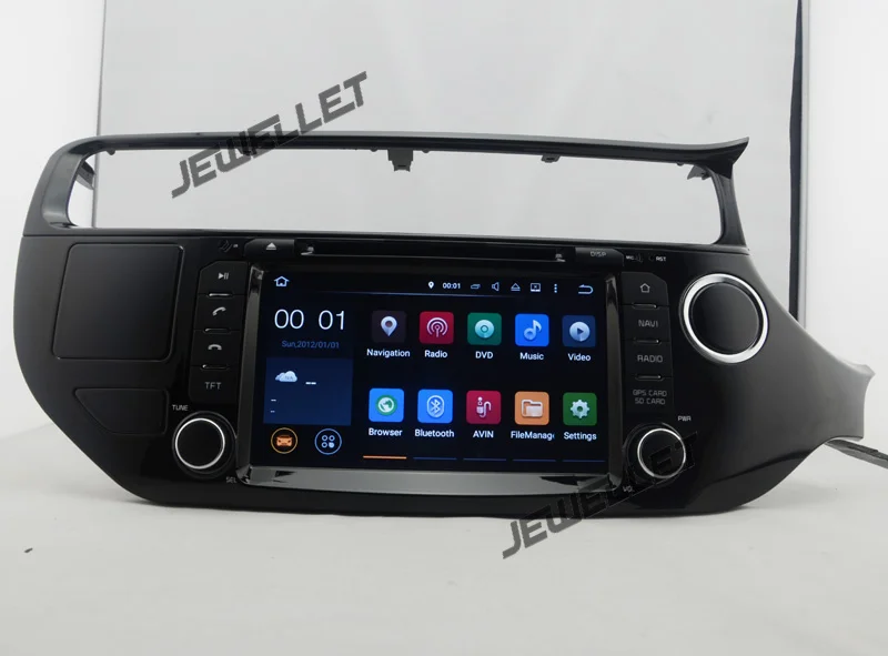 

Octa core IPS screen Android 9.0 Car DVD GPS radio Navigation for Kia Rio, Pride RHD 2015-2016 with 4G/wifi DVR OBD 1080P