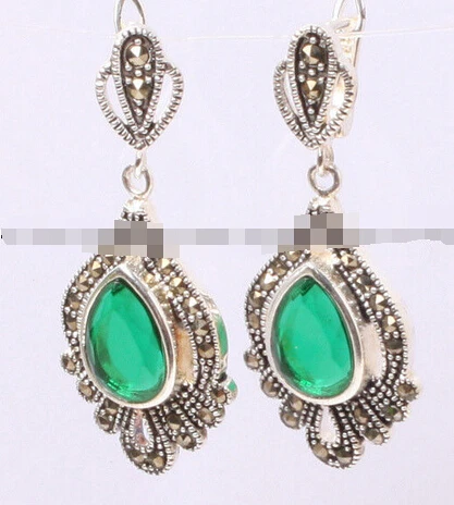 

ry00882 GBeads Fashion Marcasite Silver Dangle Earring Beads