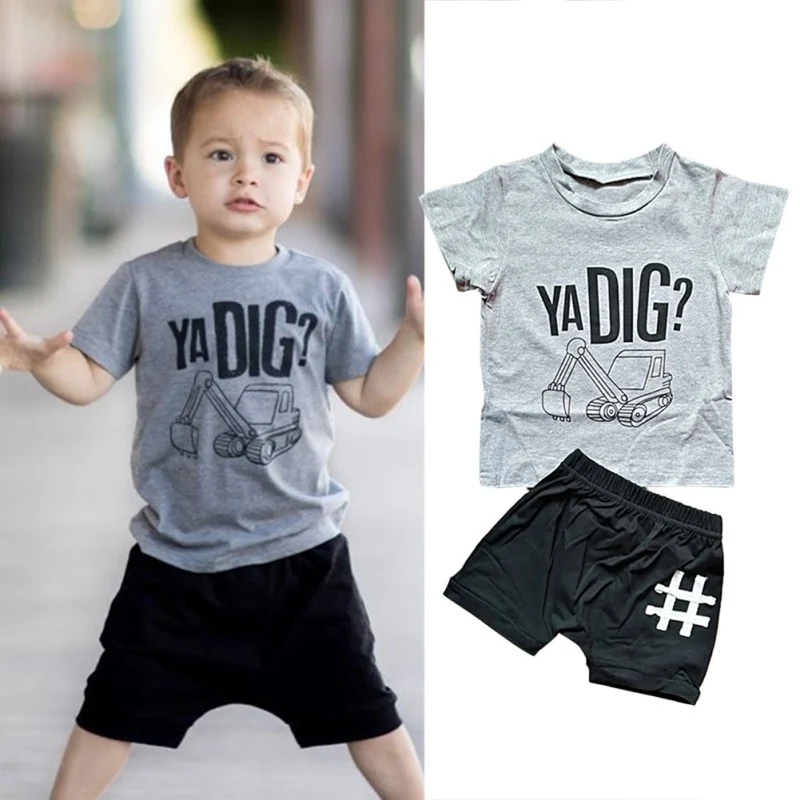 

Cotton Clothes Kids Letter Print T-Shirt Shorts 2pcs/Sets Summer Children Boys Toddler Fashion Clothing Sets Baby Tracksuit