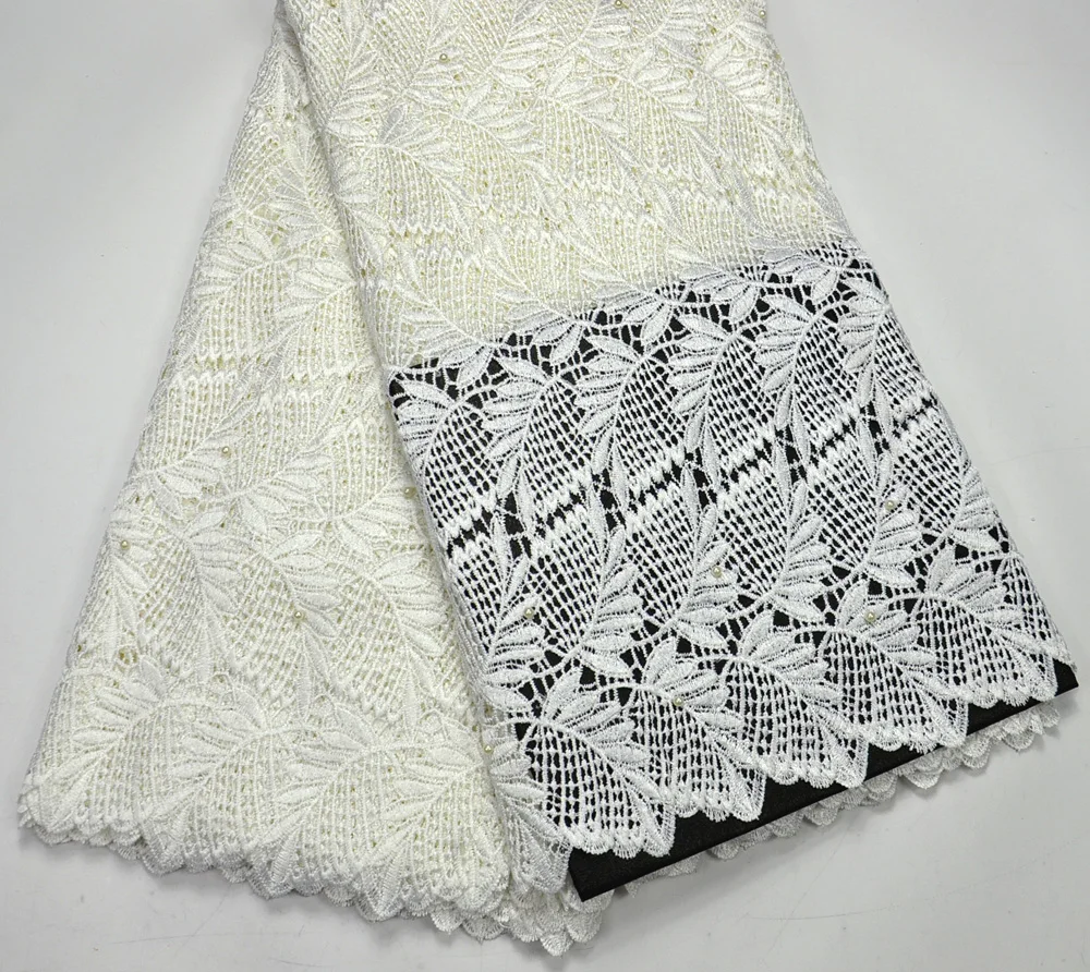 

HOT!!! Latest 100% High Quality PURE Swiss Cord lace African wedding lace fabrics 5 Yards Pure Guipure fabrics for Wedding