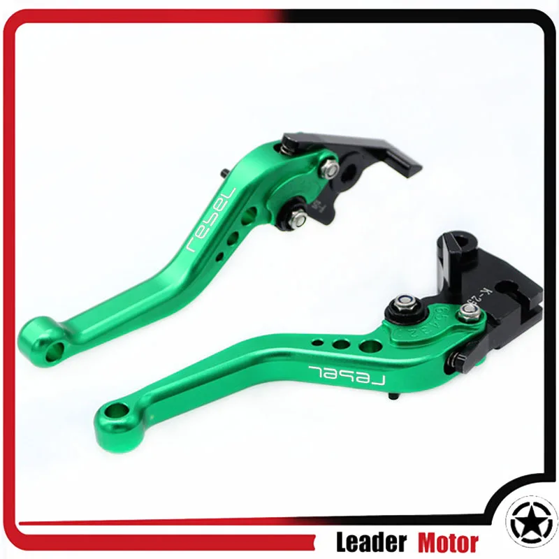 Для HONDA CMX 500 CMC 300 REBEL 300 REBEL 500- аксессуары для мотоциклов Короткие тормозные рычаги сцепления - Цвет: Зеленый