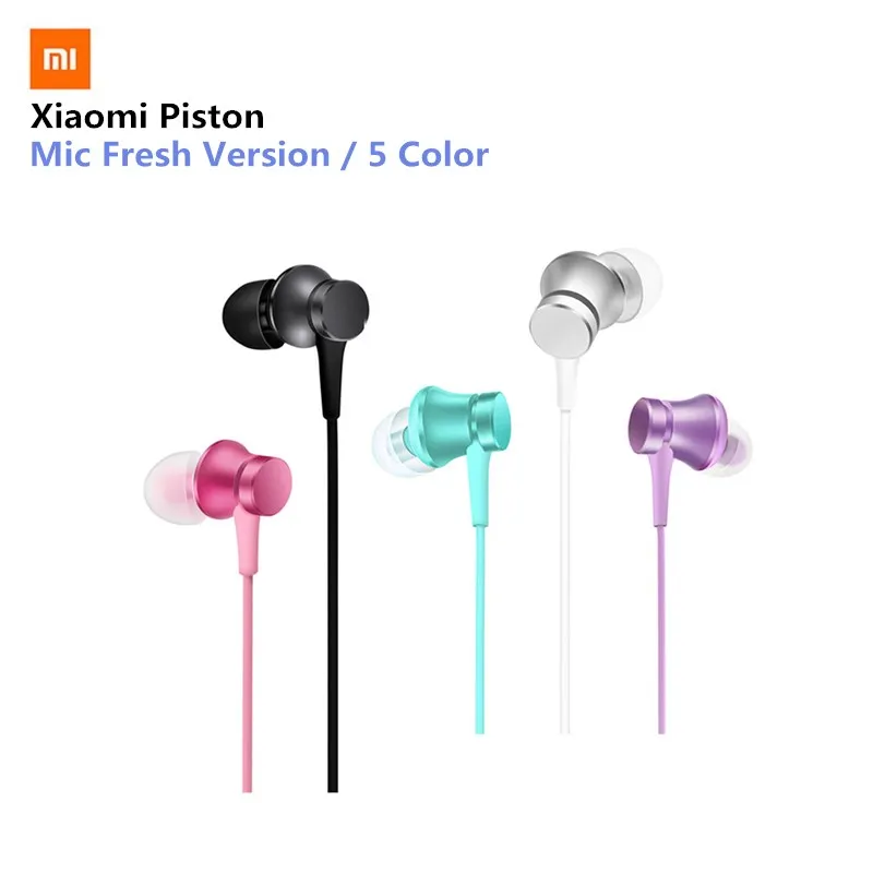 

Original Mi Xiaomi Piston 3 Earphone Fresh Youth Version In-Ear 3.5mm Colorful Earphone With Mic Earphones 5 Color for xiaomi 6