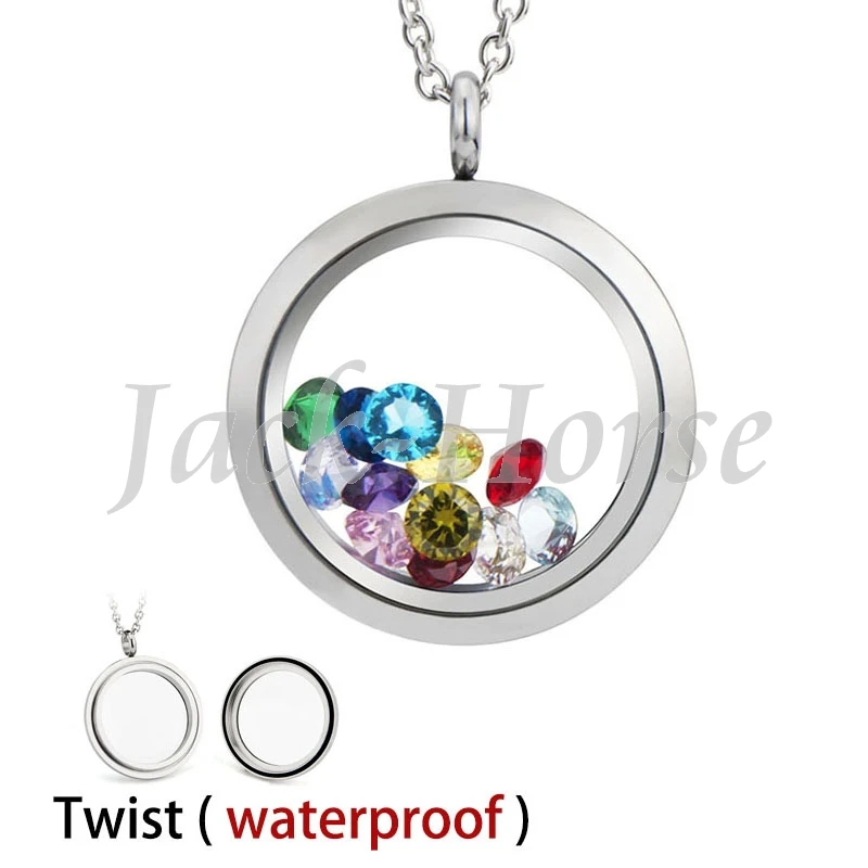 Водонепроницаемый медальон из нержавеющей стали 316L 20 мм 25 30 мм|floating locket|floating charm