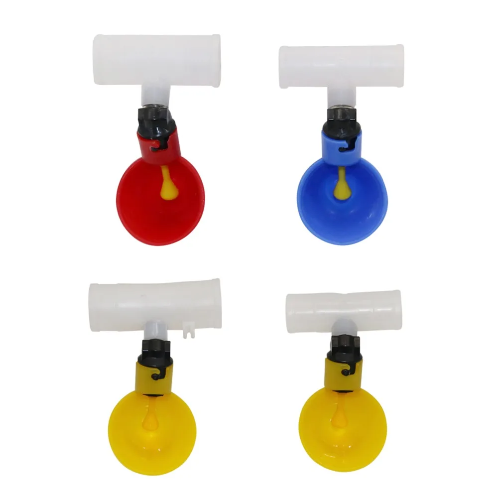 Chicken Automatic waterer with 25mm, 20mm Pipe Connector Chicken coop Poultry Drinking Cup Water Bowl 5 Pcs