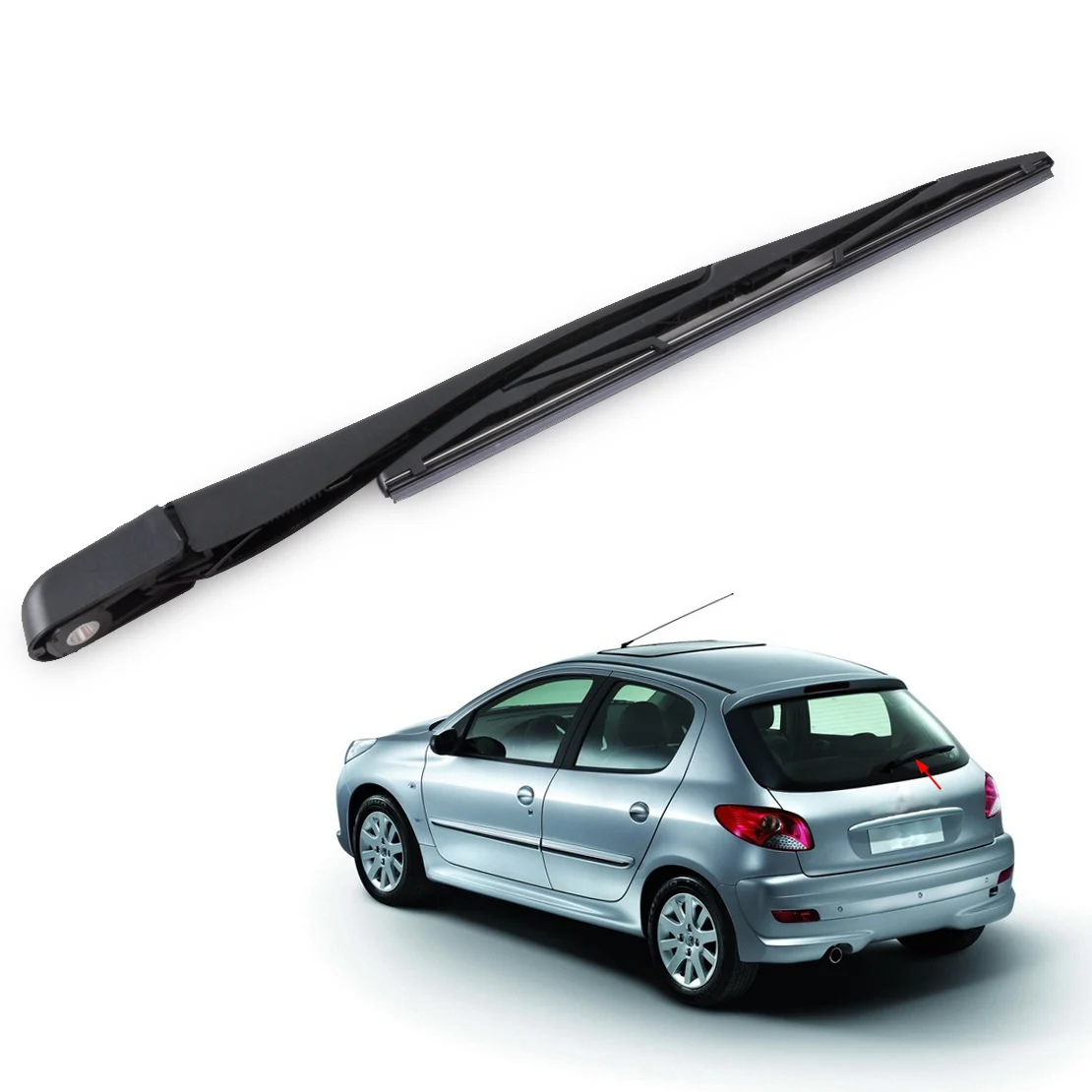 CITALL New Rear Window Windshield Wiper Arm + Blade For Peugeot 206/207