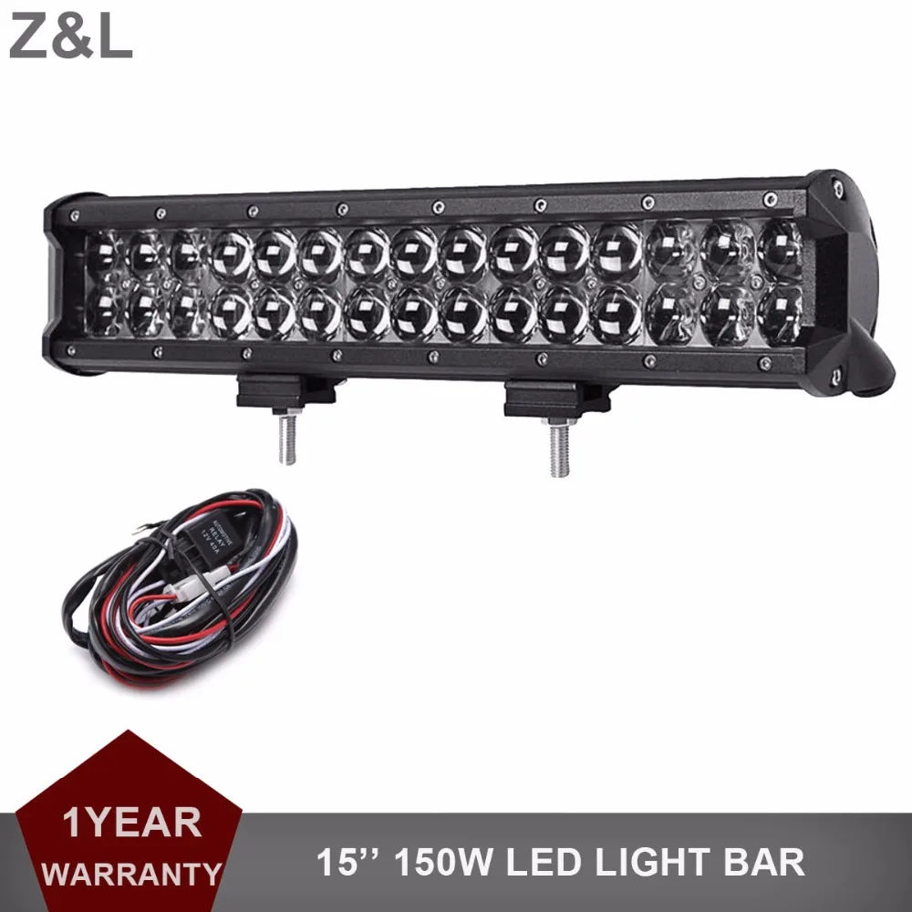 

150W 15'' Offroad LED Work Light Bar Combo 12V 24V Car SUV Trailer Wagon 4WD AWD 4X4 UTV Auto Tractor Truck UTE RZR Driving Lamp