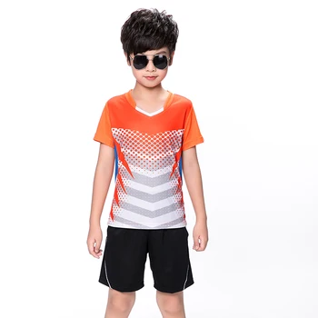 

Free Custom Children badminton clothes boy tracksuit , Sports Girl table tennis clothes , Quick Dry Badminton shirt + short 5069