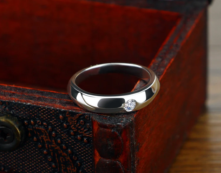 Fashionable woman pure silver ring.Contracted solid 925 silver ring.Classic couple ring.Both men and women sterling silver ring