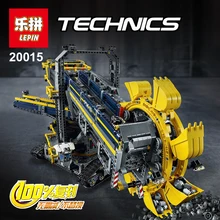 2016 New LEPIN 20015 3929Pcs Technic Bucket Wheel Excavator Model Building Kit Minifigure Blocks Brick Compatible Toy Gift 42055