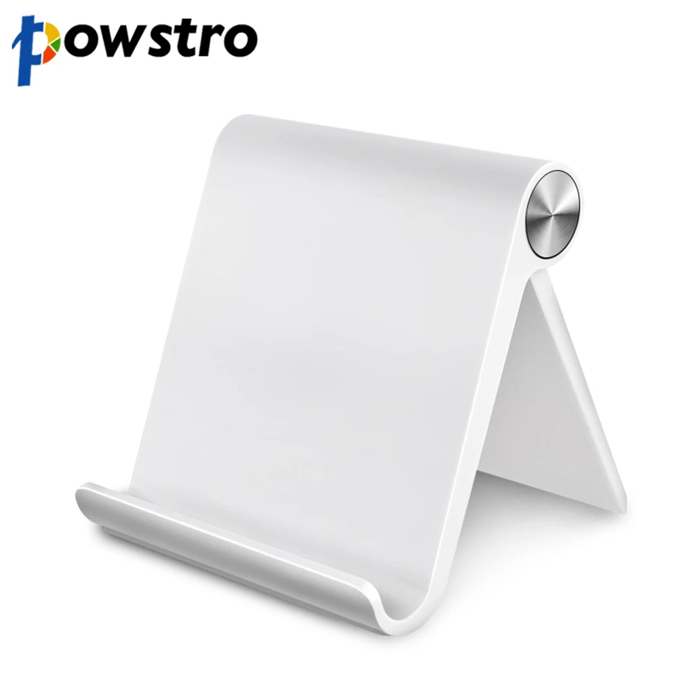 

Powstro Desk Folding Tablet Mobile Stand Bracket Holder Foldable Adjustable Angle for iPhone Samsung Phone Tablet Less 11 Inch
