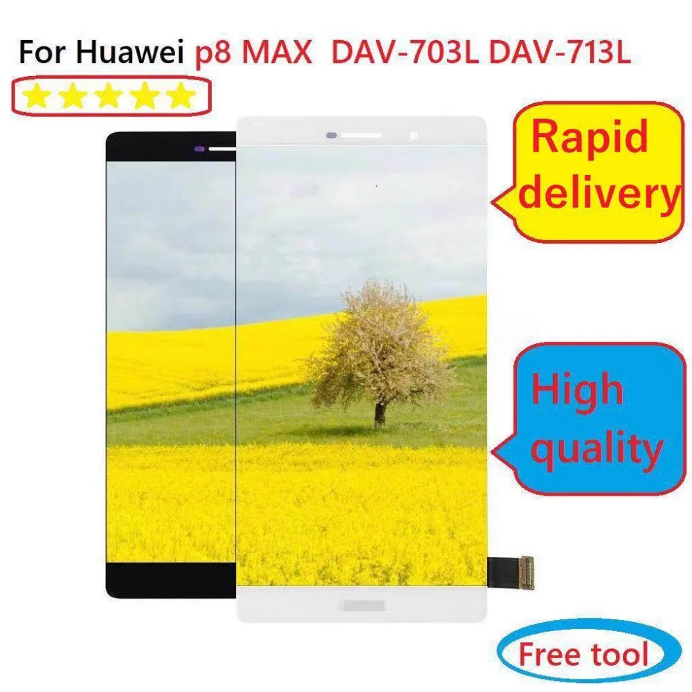 

For Huawei P8 MAX LCD Display Touch Screen Digitizer Assembly DAV-703L DAV-713L LCD Replacement 1920x1080 For 6.8" Huawei P8 MAX