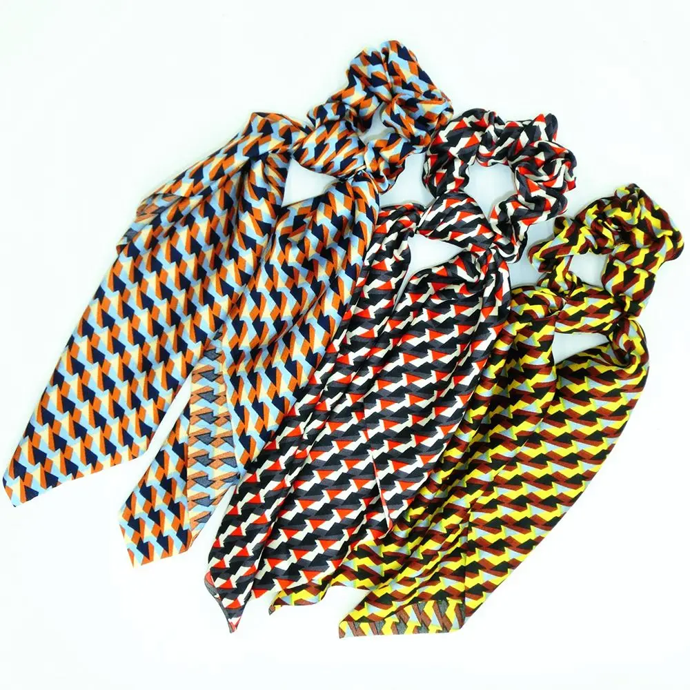 

Fashion Women Lovely Printed Ribbon Hairband Scrunchies Cute Gum Elegant Hair Tie Accessories Ponytail Holder