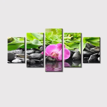 

Zen Yoga Room Wall Art Picture Canvas Prints Stone Lotus Flowers Zen Landscape Home Bedroom Living Room Wall Decor Drop ship