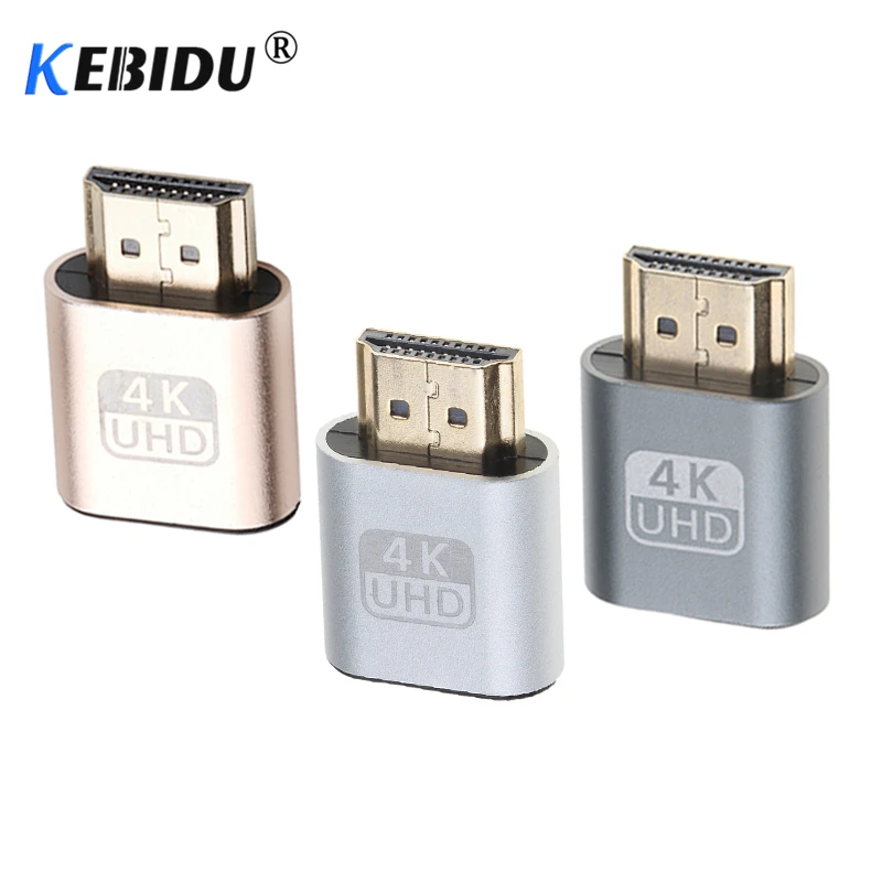 Адаптер Виртуального дисплея kebidu 1 шт. VGA HDMI 4 DDC EDID манекен разъем Безголовый